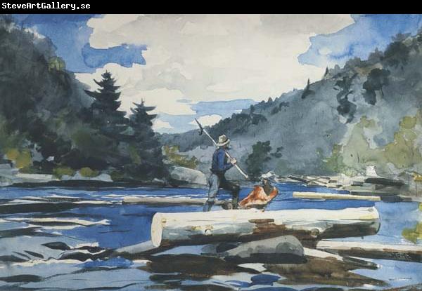 Winslow Homer Hudson River - Logging (mk44)